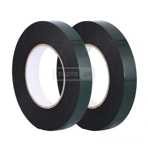 Adhesive double tape with black cushion 20mm/20m